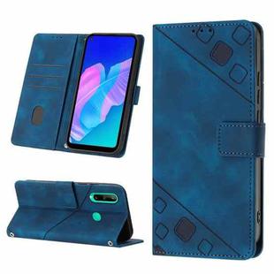For Huawei Y7p/Honor 9C Global/P40 lite E Skin-feel Embossed Leather Phone Case(Blue)