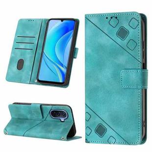 For Huawei Enjoy 50 / nova Y70 Plus Global Skin-feel Embossed Leather Phone Case(Green)