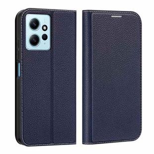 For Xiaomi Redmi Note 12 4G Global DUX DUCIS Skin X2 Series Horizontal Flip Leather Phone Case(Blue)