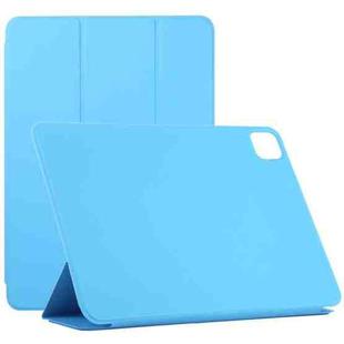 Horizontal Flip Ultra-thin Non-buckle Magnetic PU Leather Tablet Case With Three-folding Holder & Sleep / Wake-up Function For iPad Pro 11 inch (2020) / Pro 11 2018 / Air 2020 10.9(Blue)