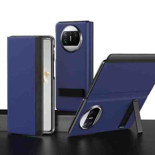 For Huawei Mate X3 Leather All-inclusive Phone Case with Holder(Royal Blue)