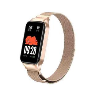 For Redmi Band 2 Milan Magnetic Metal Watch Band(Rose Gold)