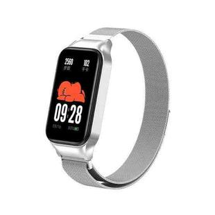 For Redmi Band 2 Milan Magnetic Metal Watch Band(Silver)