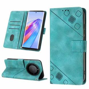 For Honor X9a 5G/Magic5 Lite Skin-feel Embossed Leather Phone Case(Green)