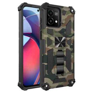 For Motorola Moto G Stylus 5G 2023 Camouflage Armor Kickstand TPU + PC Magnetic Phone Case(Army Green)