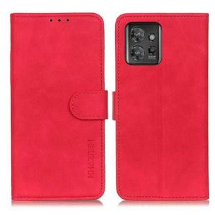 For Motorola ThinkPhone 5G KHAZNEH Retro Texture Flip Leather Phone Case(Red)