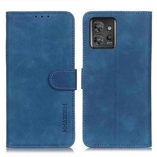 For Motorola ThinkPhone 5G KHAZNEH Retro Texture Flip Leather Phone Case(Blue)