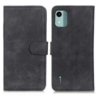 For Nokia C12 4G KHAZNEH Retro Texture Flip Leather Phone Case(Black)