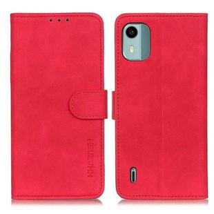 For Nokia C12 4G KHAZNEH Retro Texture Flip Leather Phone Case(Red)