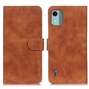 For Nokia C12 4G KHAZNEH Retro Texture Flip Leather Phone Case(Brown)