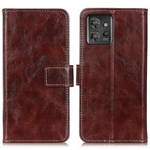 For Motorola ThinkPhone 5G Retro Crazy Horse Texture Leather Phone Case(Brown)