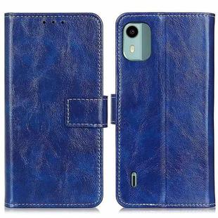For Nokia C12 4G Retro Crazy Horse Texture Leather Phone Case(Blue)