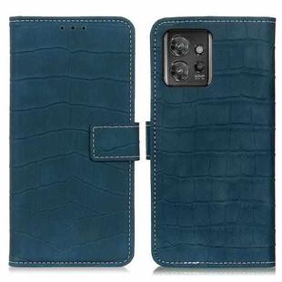 For Motorola ThinkPhone 5G Magnetic Crocodile Texture Leather Phone Case(Green)