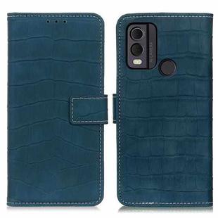 For Nokia C22 4G Magnetic Crocodile Texture Leather Phone Case(Green)