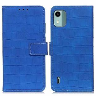 For Nokia C12 4G Magnetic Crocodile Texture Leather Phone Case(Blue)