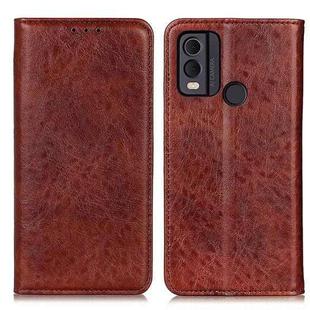 For Nokia C12 4G Magnetic Crazy Horse Texture Leather Phone Case(Brown)