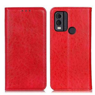 For Nokia C12 4G Magnetic Crazy Horse Texture Leather Phone Case(Red)