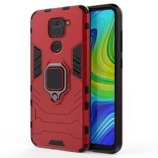 For Xiaomi Redmi Note 9 PC + TPU Anti-fall Protective Case with Ring Holder(Red)