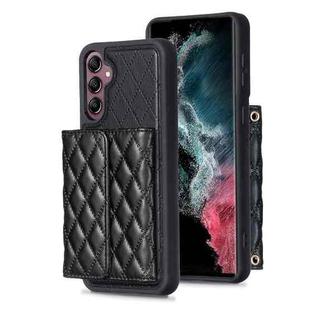 For Samsung Galaxy A14 4G / 5G Horizontal Wallet Rhombic Leather Phone Case(Black)