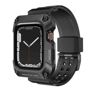 NILLKIN Ruidong Series Alloy + TPU Integrated Watch Band For Apple Watch Series 8&7 45mm(Black)