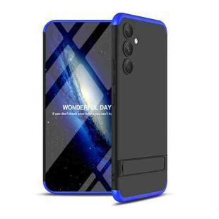 For Samsung Galaxy S23 FE 5G GKK Three Stage Splicing Full Coverage PC Phone Case(Black Blue)