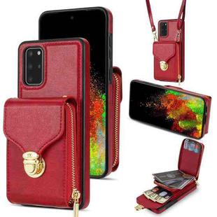 For Samsung Galaxy A51 Zipper Hardware Card Wallet Phone Case(Red)
