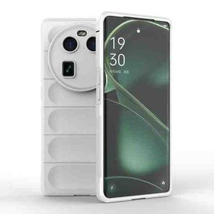 For OPPO Find X6 5G Magic Shield TPU + Flannel Phone Case(White)