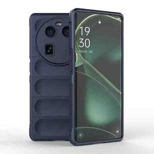 For OPPO Find X6 5G Magic Shield TPU + Flannel Phone Case(Dark Blue)