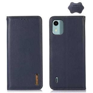 For Nokia C12 4G KHAZNEH Nappa Top Layer Cowhide Leather Phone Case(Blue)