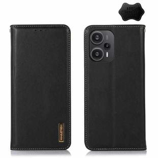 For Xiaomi Redmi Note 12 Turbo 5G KHAZNEH Nappa Top Layer Cowhide Leather Phone Case(Black)