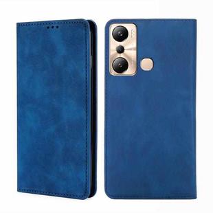 For Infinix Hot 20i Skin Feel Magnetic Horizontal Flip Leather Phone Case(Blue)