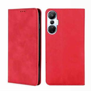 For Infinix Hot 20S Skin Feel Magnetic Horizontal Flip Leather Phone Case(Red)