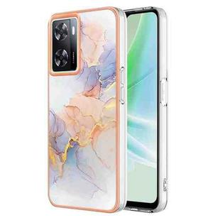 For OnePlus Nord N300 / OPPO A57 4G 2022 / Realme Narzo 50 5G Global / OPPO K10 5G Global Electroplating IMD TPU Phone Case(White Marble)