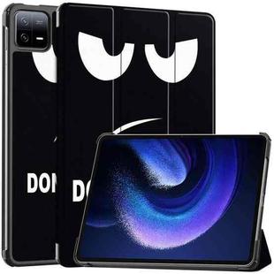 For Xiaomi Pad 6 / 6 Pro Custer Painted 3-Fold Stand Leather Smart Tablet Case(Big Eye ME)