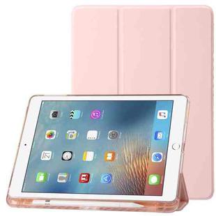 Clear Acrylic Leather Tablet Case For iPad Air 2 / Air / 9.7 2018 / 9.7 2017(Pink)