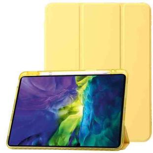 Clear Acrylic Leather Tablet Case For iPad Pro 12.9 2022/ 2021 / 2020 / 2018(Yellow)
