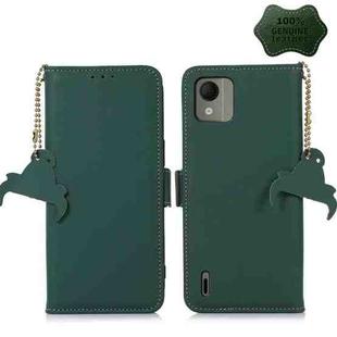 For Nokia C110 Genuine Leather Magnetic RFID Leather Phone Case(Green)