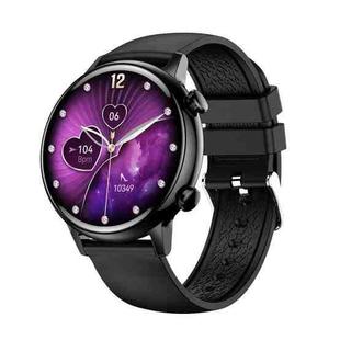 HK39 1.1 inch Smart Silicone Strap Watch Supports Bluetooth Call/Blood Oxygen Monitoring(Black)