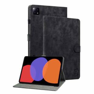 For Xiaomi Pad 6 / Pad 6 Pro Tiger Pattern Flip Leather Tablet Case(Black)