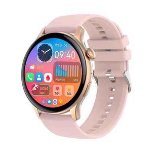 HK85 1.43 inch Smart Silicone Strap Watch Supports Bluetooth Call/Blood Oxygen Monitoring(Gold)
