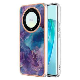 For Honor X9a / Magic5 Lite Electroplating Marble Dual-side IMD Phone Case(Purple 016)