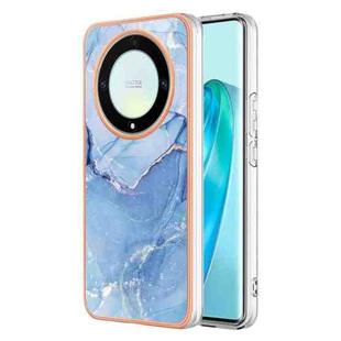 For Honor X9a / Magic5 Lite Electroplating Marble Dual-side IMD Phone Case(Blue 018)