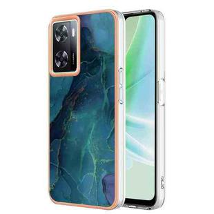 For OnePlus Nord N300 / OPPO A57 4G 2022 / Realme Narzo 50 5G Global / OPPO K10 5G Global Electroplating Marble Dual-side IMD Phone Case(Green 017)