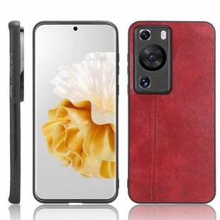 For Huawei P60 / P60 Pro Sewing Cow Pattern Skin PC + PU + TPU Phone Case(Red)