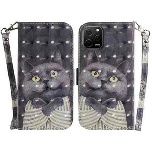 For Huawei nova Y61 / Enjoy 50z 3D Colored Horizontal Flip Leather Phone Case(Hug Cat)