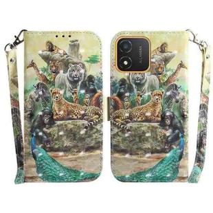 For Honor X5 3D Colored Horizontal Flip Leather Phone Case(Zoo)