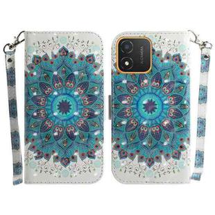 For Honor X5 3D Colored Horizontal Flip Leather Phone Case(Peacock Wreath)