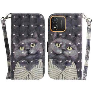 For Honor X5 3D Colored Horizontal Flip Leather Phone Case(Hug Cat)