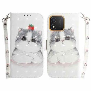 For Honor X5 3D Colored Horizontal Flip Leather Phone Case(Cute Cat)