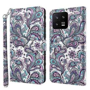 For Xiaomi 13 3D Painting Pattern Flip Leather Phone Case(Swirl Pattern)